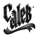 "Caleb" name written tattoo design idea