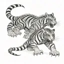 dragon + bengal tiger tattoo design idea
