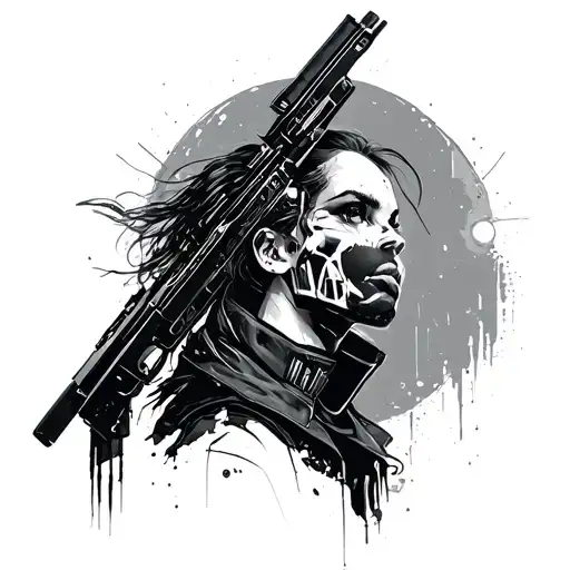 Cyberpunk 2077 tattoo design idea