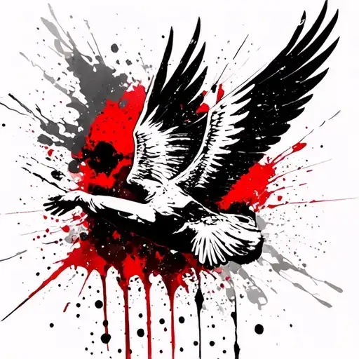 Icarus falling from the sky tattoo design idea