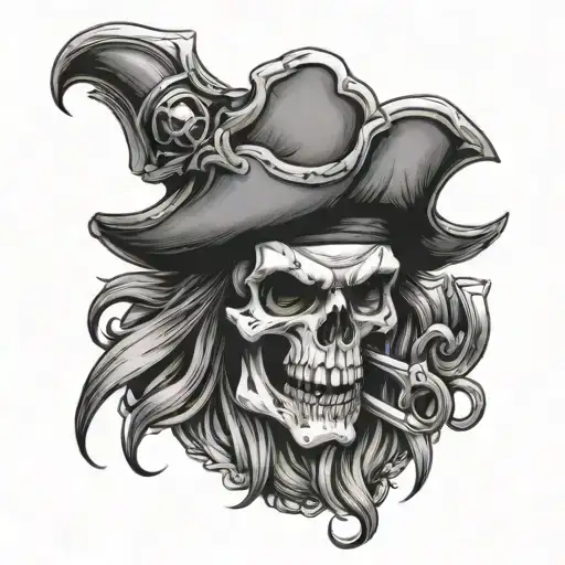 pirate skull tattoo design idea