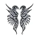 Gemini zodiac sign intertwined tattoo design idea