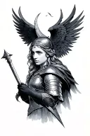 Joan of arc tattoo design idea