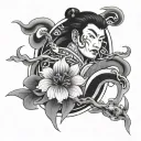japanese blessed tattoo design idea
