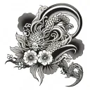 japanese blessed tattoo design idea