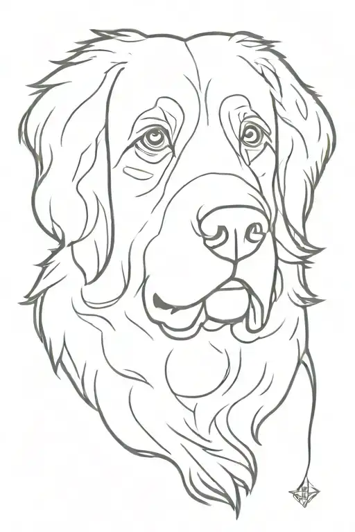Bernese Mountain Dog Female tattoo design idea
