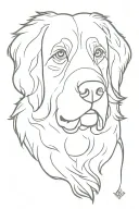 Bernese Mountain Dog Female tattoo design idea