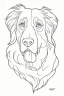 Bernese Mountain Dog Female tattoo design idea