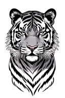 Tiger full body tattoo design idea