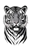 Tiger full body tattoo design idea