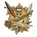 straight razor tattoo design idea