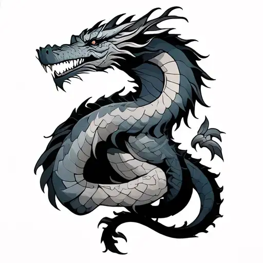 Dragon Wrapped Around Arm tattoo design idea