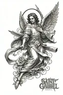 saint gabriel tattoo design idea