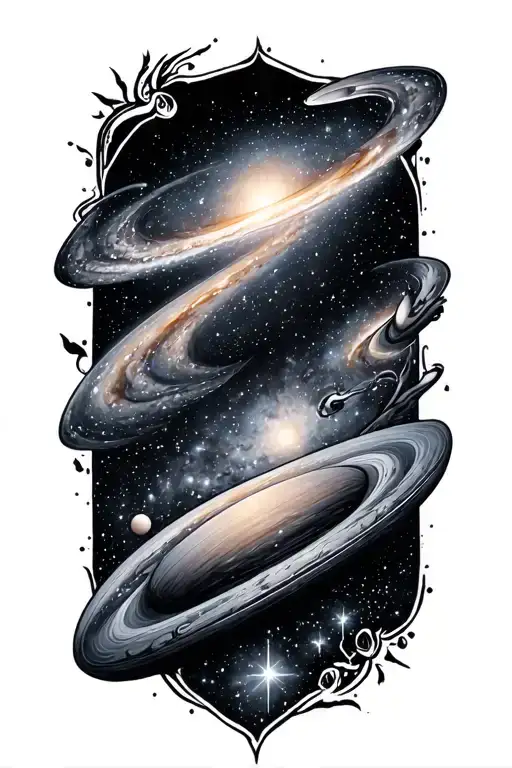 andromeda galaxy tattoo design idea