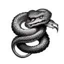 Make a tattoo of a serpent/snake based on the light novel of Shadow Slave ( I also want the tattoo wrapping around the f tattoo design idea