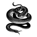 Make a tattoo of a serpent/snake based on the light novel of Shadow Slave ( I also want the tattoo wrapping around the f tattoo design idea