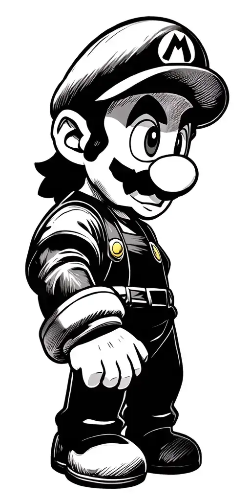 Super Mario evil tattoo design idea