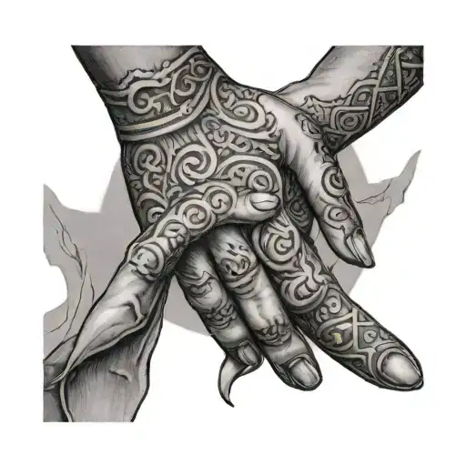 fatma hand and a plaster  tattoo design idea