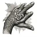 fatma hand and a plaster  tattoo design idea