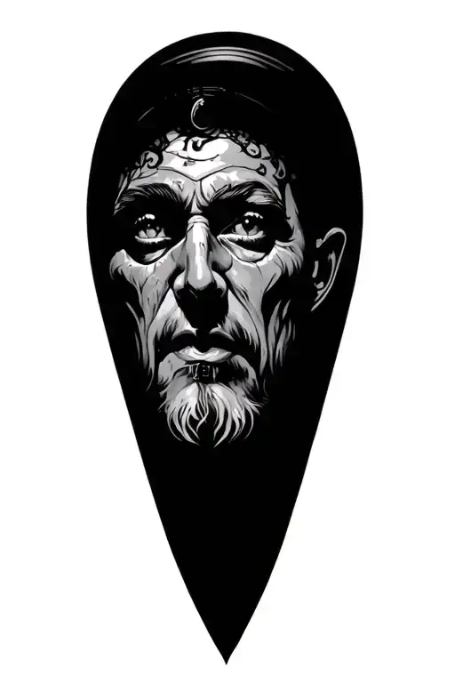 Pymph seafarer and unlucky people tattoo design idea