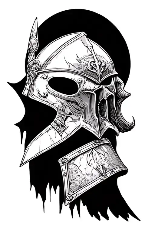Black Templar Warhammer 40k universe tattoo design idea