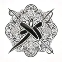 Prostate Cancer Ribbon tattoo design idea