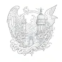 heaven vs hell tattoo design idea