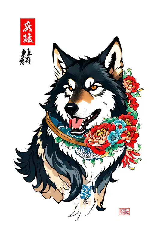 wolf carpenter tattoo design idea