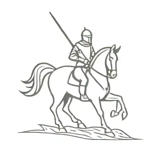 knight on a horse   tattoo design idea