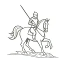 knight on a horse   tattoo design idea