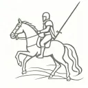 knight on a horse   tattoo design idea