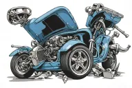 car parts tattoo design idea