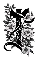 "2 Peter 1" cross tattoo design idea