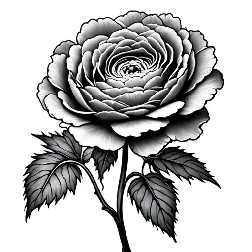 Ranunculus tattoo design idea