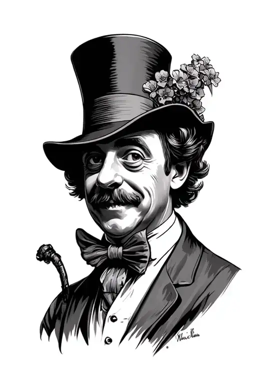 willy wonka the chocolate factory  tattoo design idea