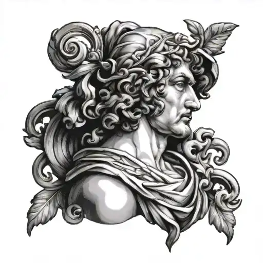 renaissance depiction tattoo design idea