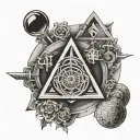 alchemy symbols tattoo design idea