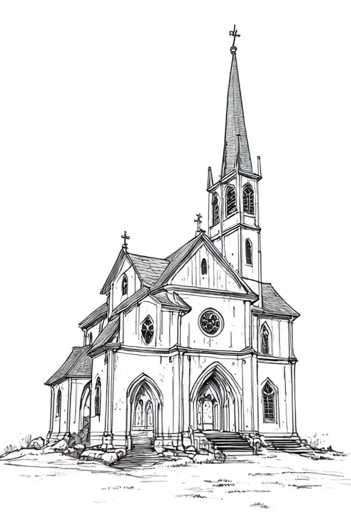 Pet Semetary church and Gage tattoo design idea