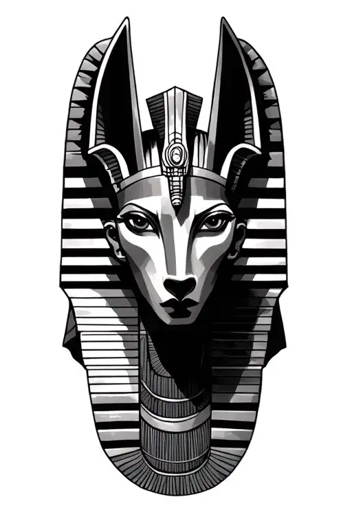 Anubis Egyptian Tattoo tattoo design idea