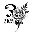 3rd February 2023 wedding date tattoo tattoo design idea