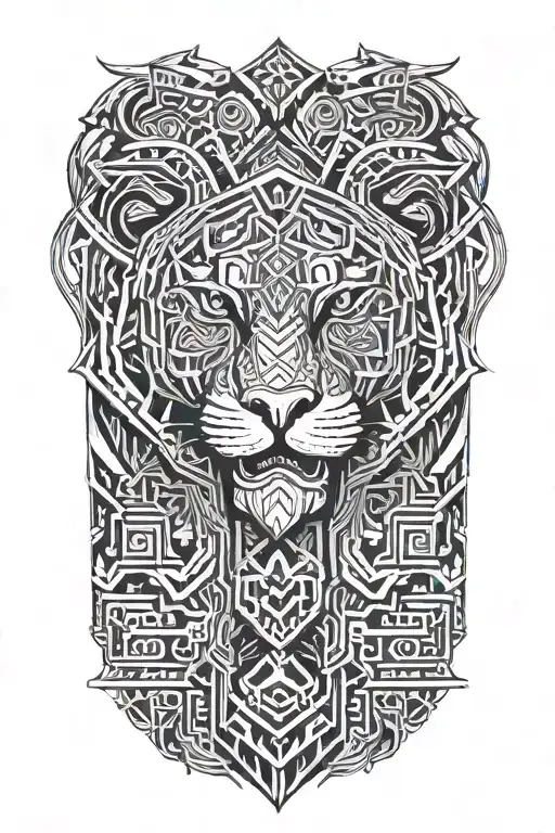 strength courage tattoo design idea