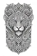 strength courage tattoo design idea