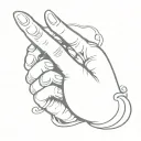 Aries Praying hands tattoo design idea