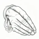 Aries Praying hands tattoo design idea