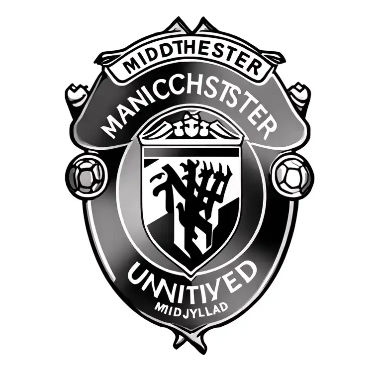 Fc Midtjylland and Manchester United FC logo tattoo design idea