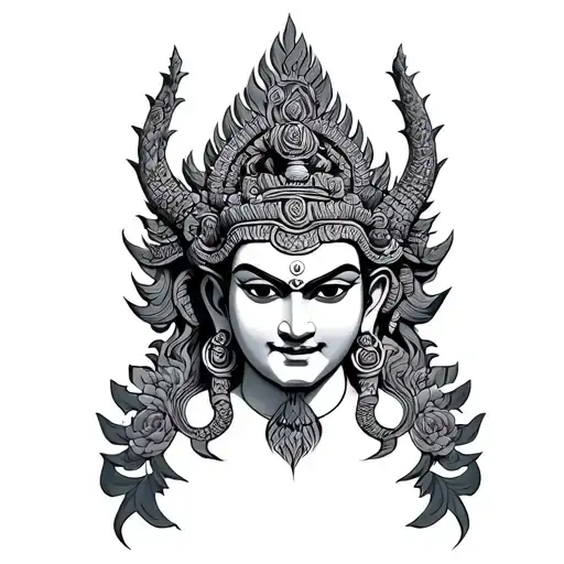 phra rahu full chest tattoo tattoo design idea