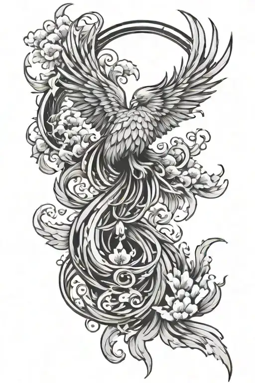 phoenix traditional Chinese style tattoo tattoo design idea