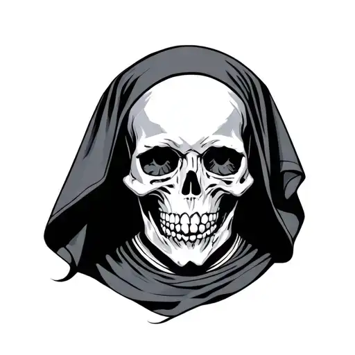 unholy nun horny skull tattoo design idea