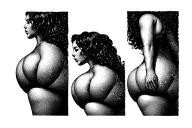 Booty squeeze tattoo design idea