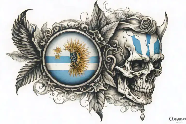 argentina themed tatoo tattoo design idea